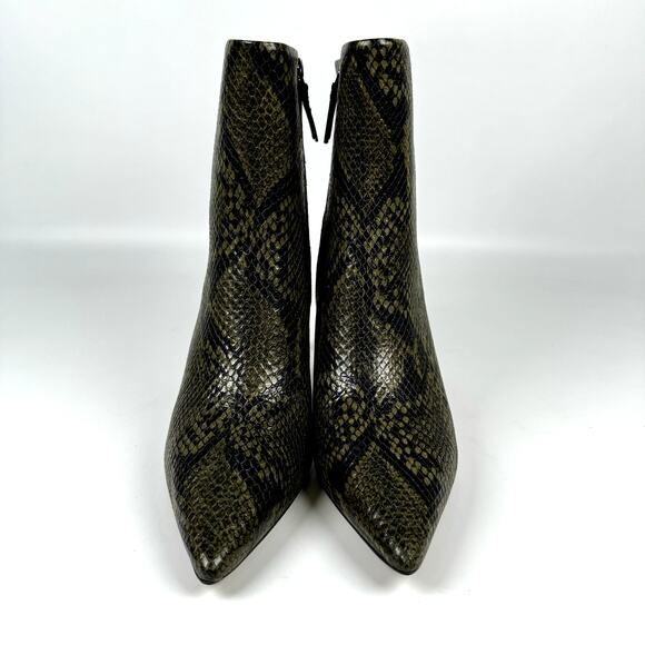 NEW in Box BCBGMAXAZRIA PIA Green Snakeskin Leather Booties Size 7.5M - Picture 5 of 11
